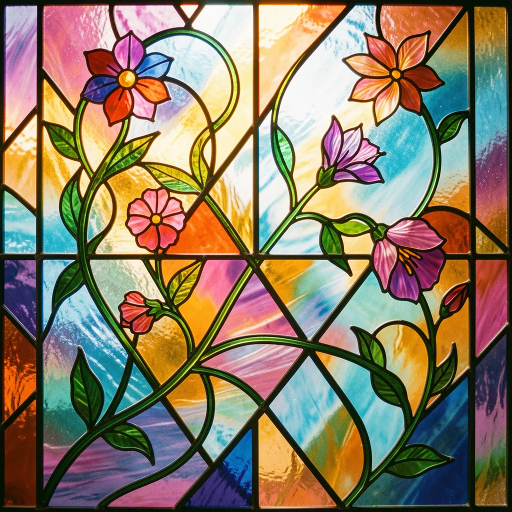 Kleurrijke glas compositie